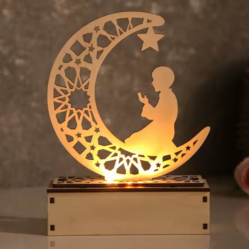 Crescent Moon LED Desk Lamp - Cultural Decorative Light for Ramadan