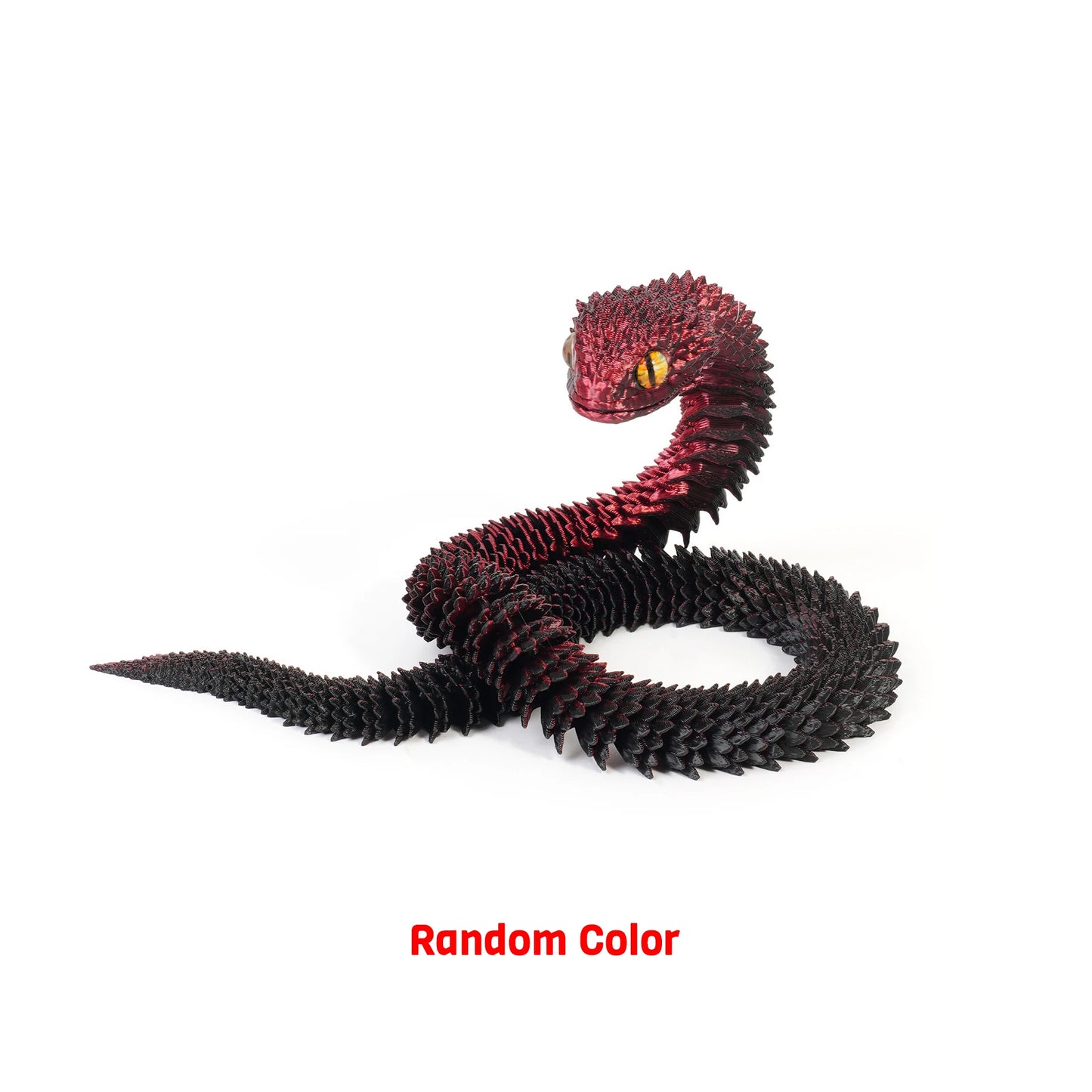 3D Printed Realistic Snake – Movable Joint Fidget Toy & Desk Ornament