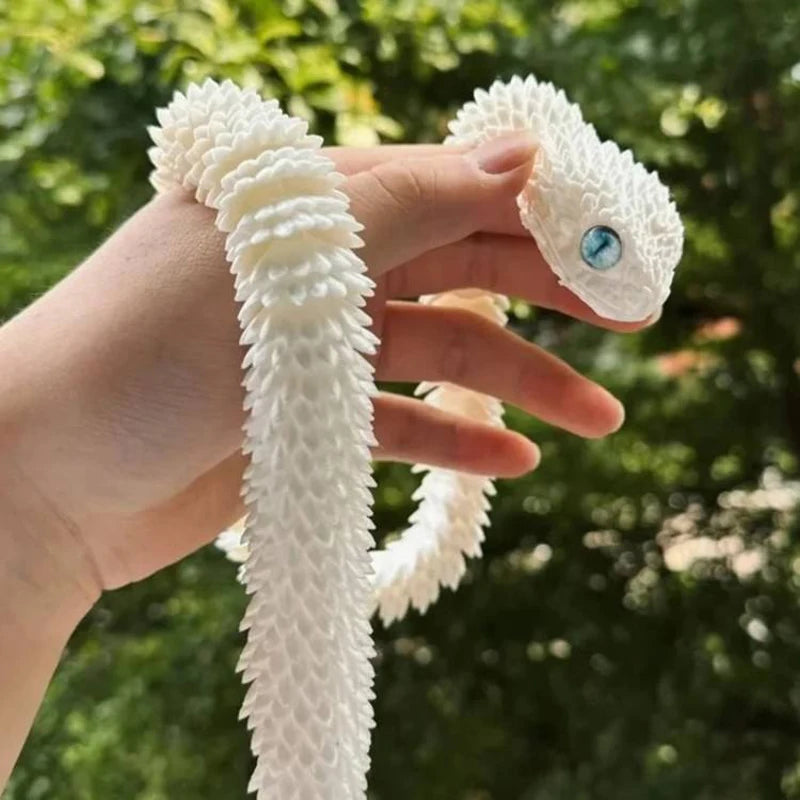 3D Printed Realistic Snake – Movable Joint Fidget Toy & Desk Ornament