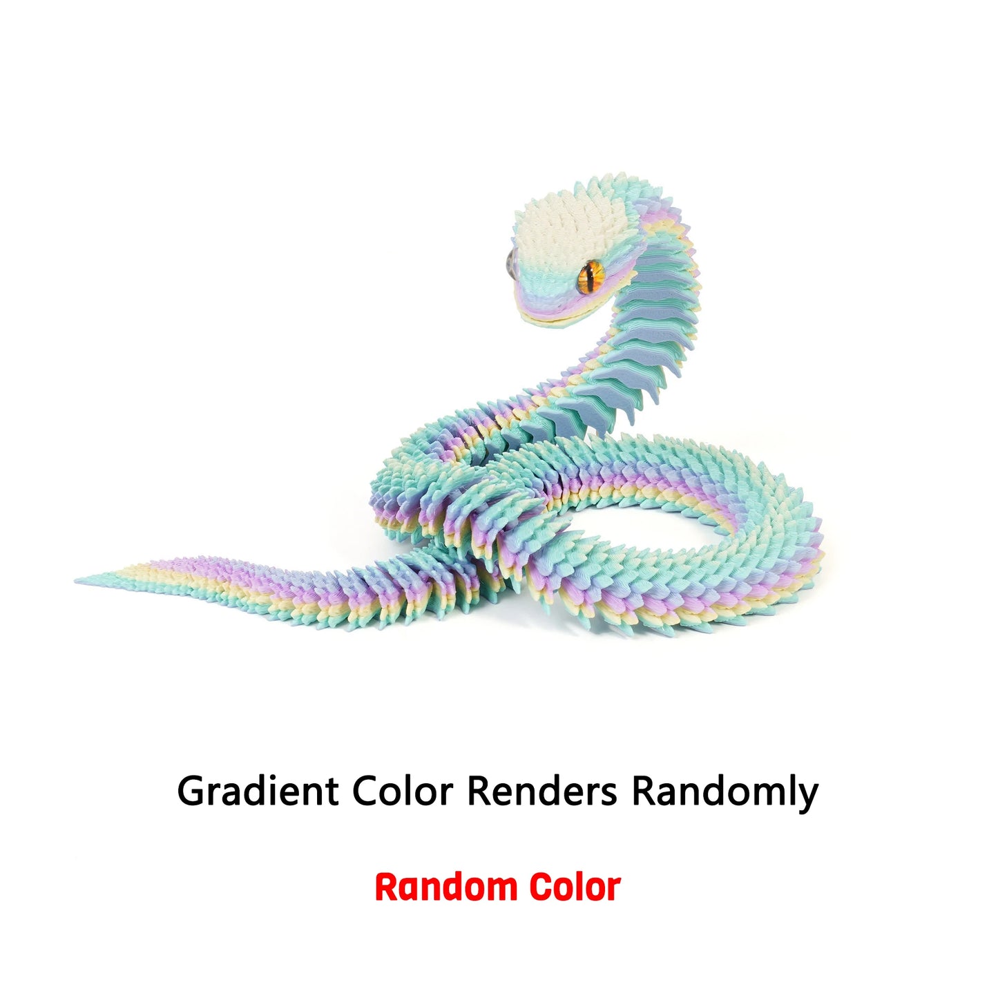 3D Printed Realistic Snake – Movable Joint Fidget Toy & Desk Ornament