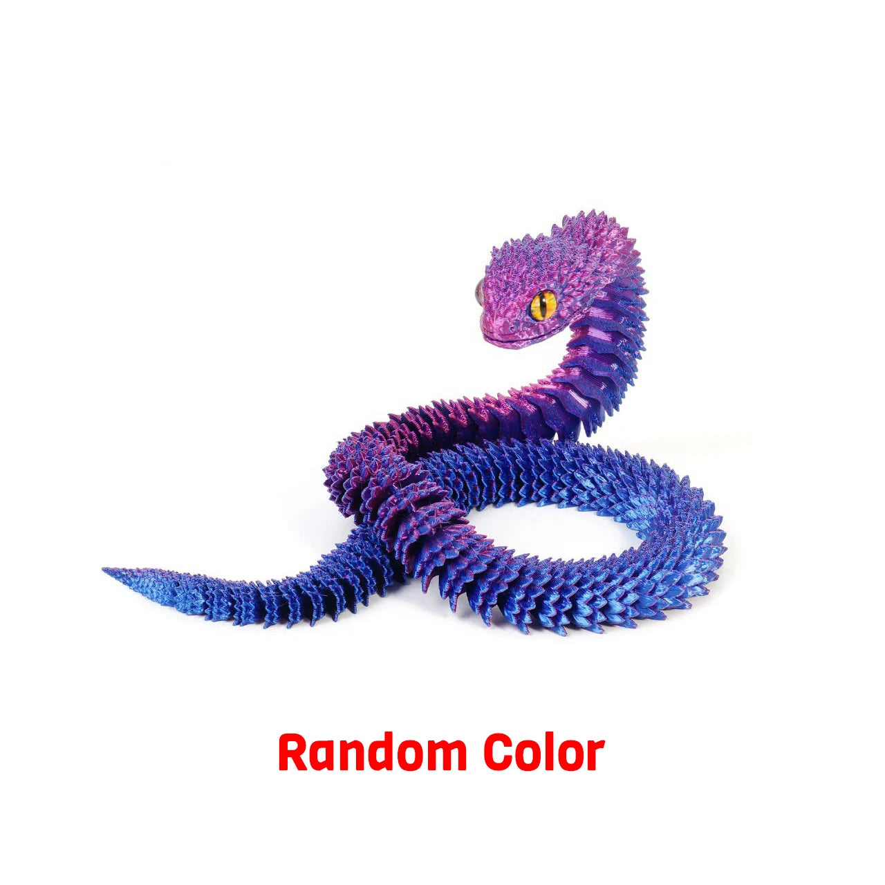 3D Printed Realistic Snake – Movable Joint Fidget Toy & Desk Ornament