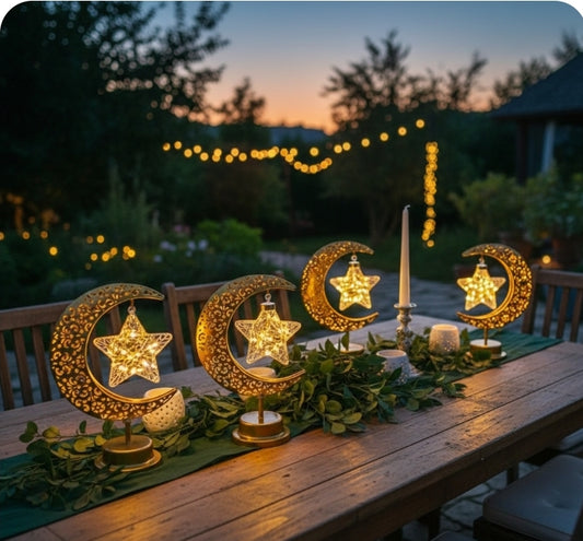 Crescent Moon LED Desk Lamp - Cultural Decorative Light for Ramadan