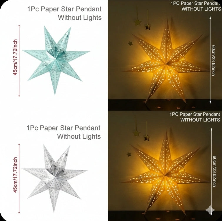 Star LED Pendant Light - Hanging Decoration for Ramadan & Eid