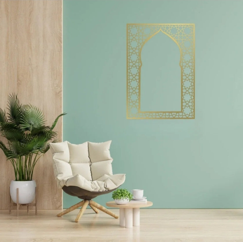 Arabic Metal Wall Art - Oriental Design Panel for Home & Outdoor Decor