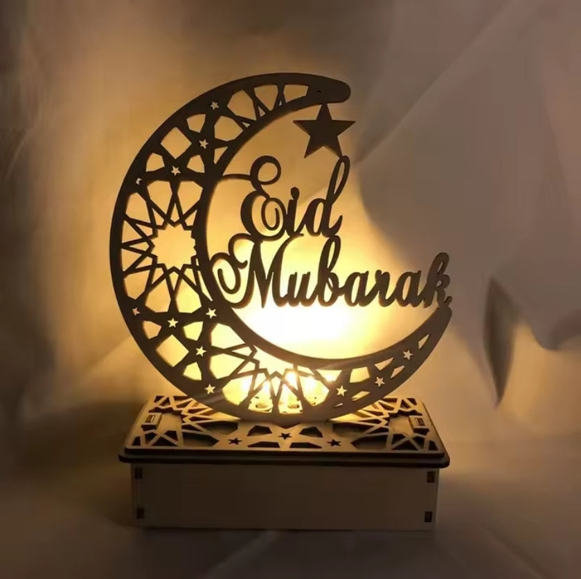 Crescent Moon LED Desk Lamp - Cultural Decorative Light for Ramadan