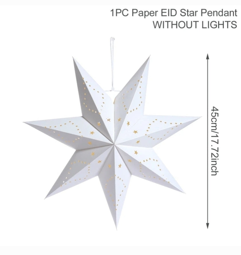 Star LED Pendant Light - Hanging Decoration for Ramadan & Eid