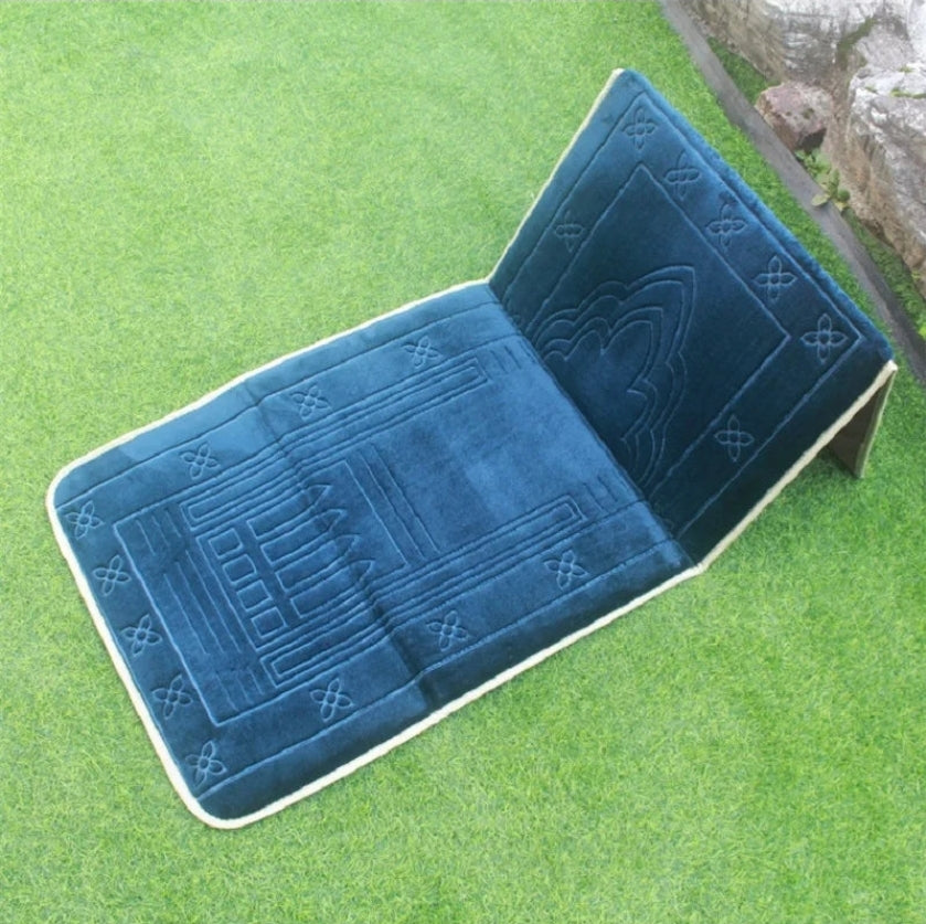 Portable Meditation Mat with Backrest - Foldable Travel Rug