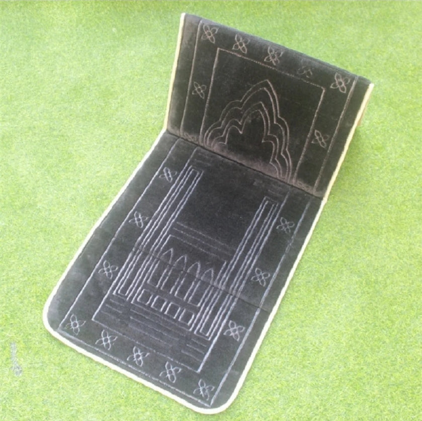 Portable Meditation Mat with Backrest - Foldable Travel Rug