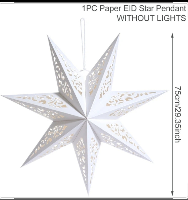 Star LED Pendant Light - Hanging Decoration for Ramadan & Eid