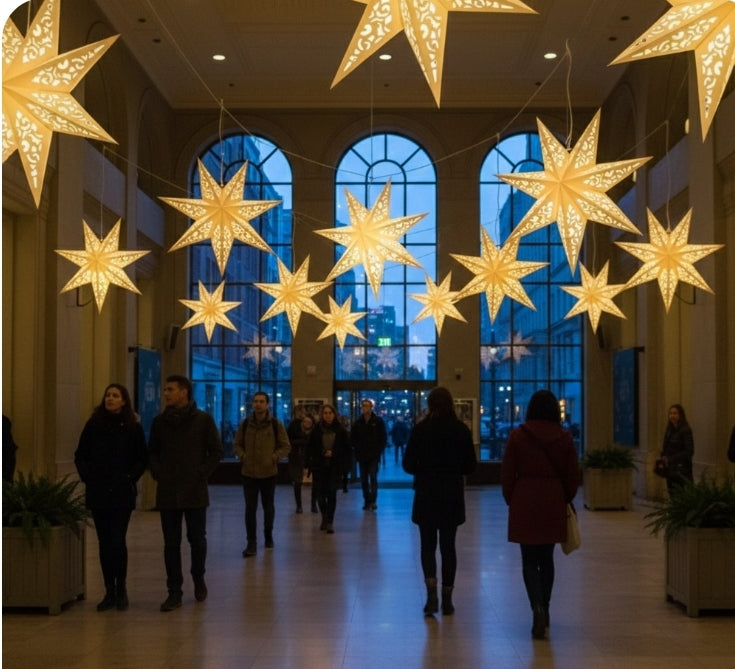 Star LED Pendant Light - Hanging Decoration for Ramadan & Eid