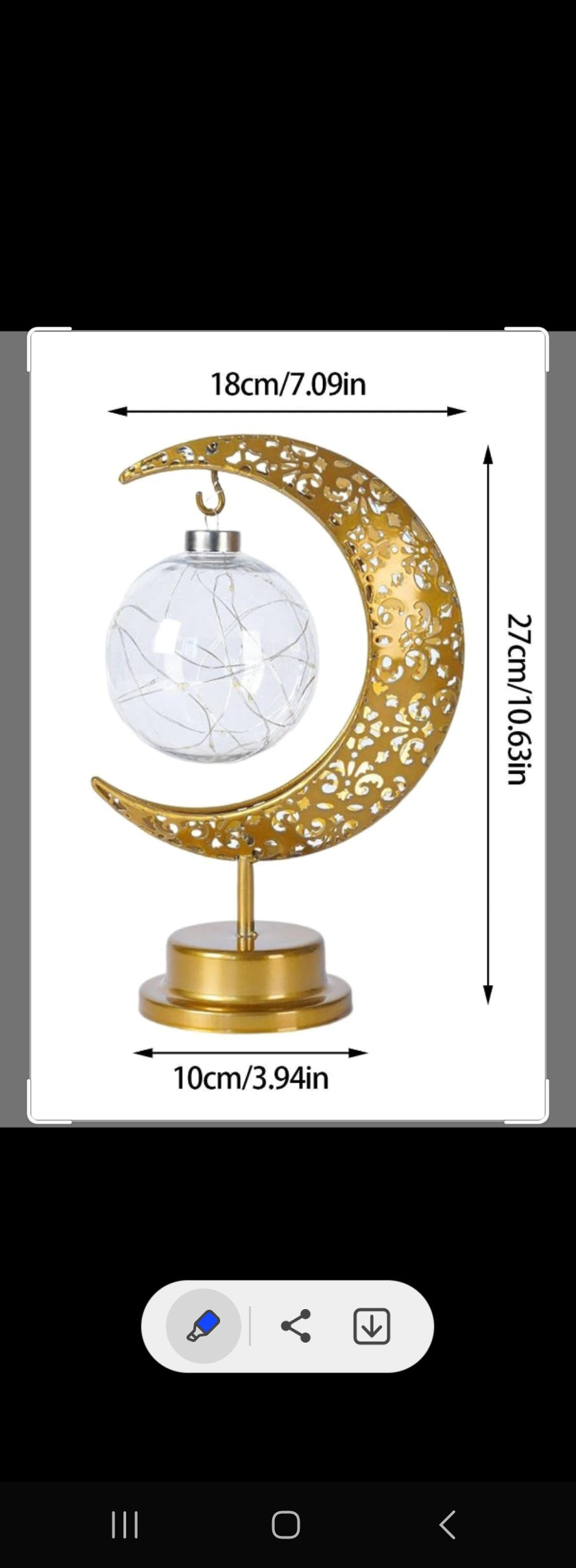 Crescent Moon LED Desk Lamp - Cultural Decorative Light for Ramadan