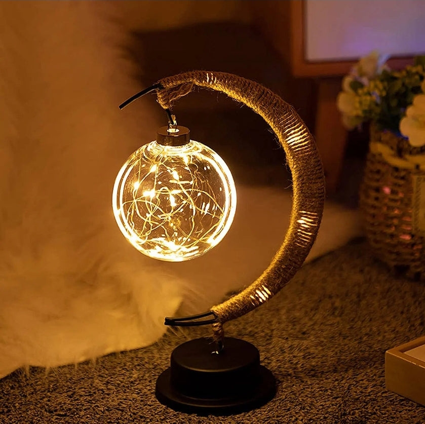 Crescent Moon LED Desk Lamp - Cultural Decorative Light for Ramadan