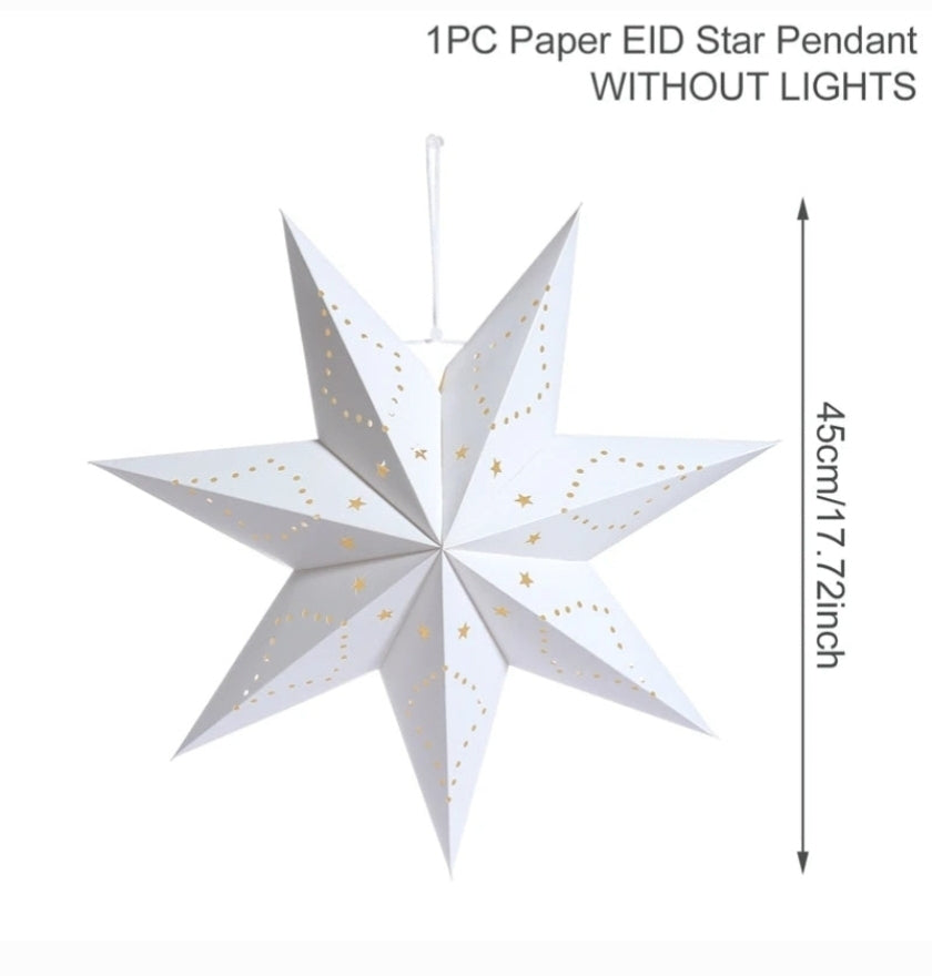 Star LED Pendant Light - Hanging Decoration for Ramadan & Eid