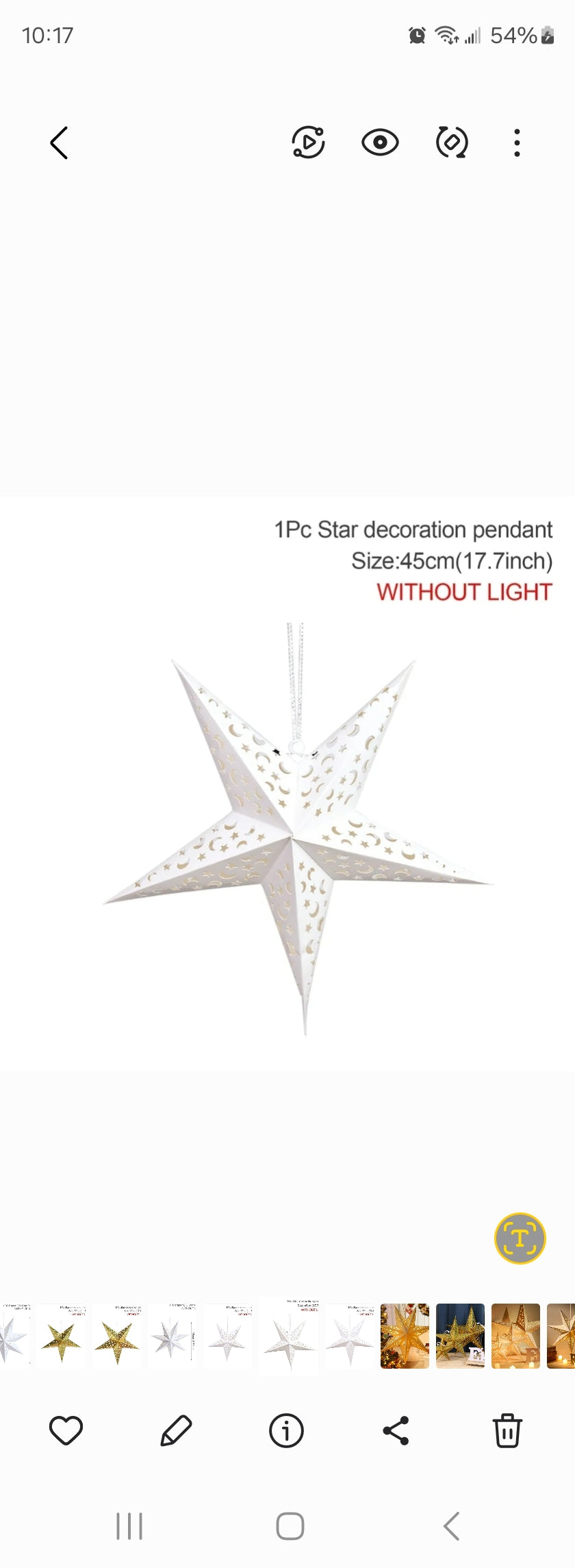 Star LED Pendant Light - Hanging Decoration for Ramadan & Eid