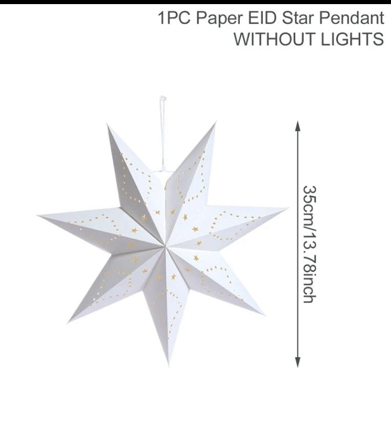 Star LED Pendant Light - Hanging Decoration for Ramadan & Eid