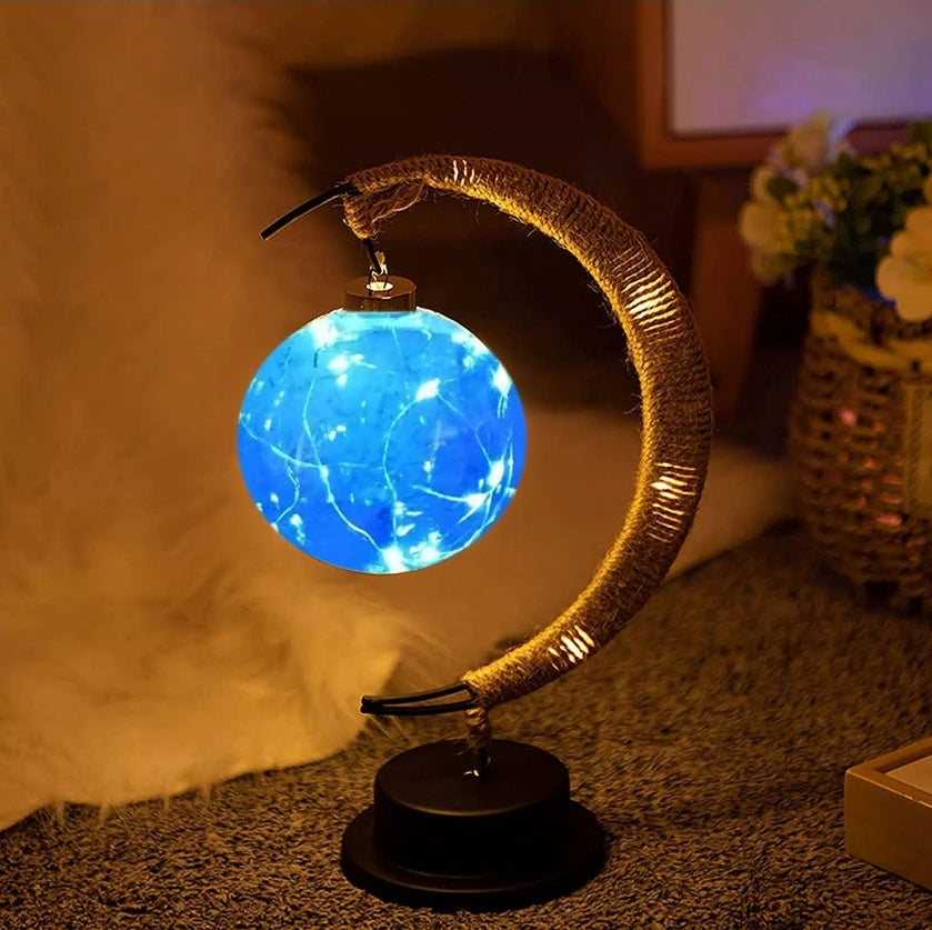 Crescent Moon LED Desk Lamp - Cultural Decorative Light for Ramadan