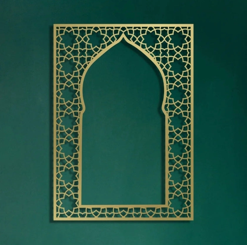 Arabic Metal Wall Art - Oriental Design Panel for Home & Outdoor Decor