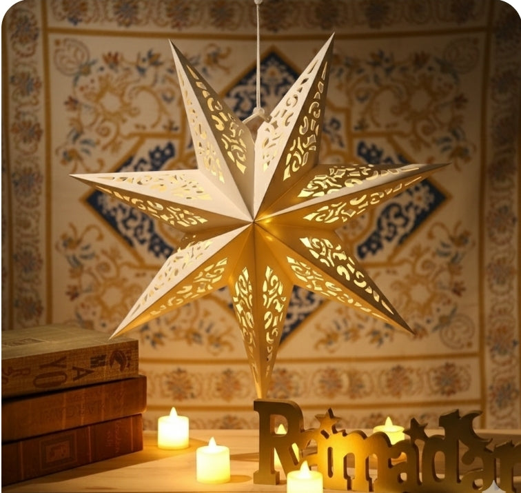 Star LED Pendant Light - Hanging Decoration for Ramadan & Eid
