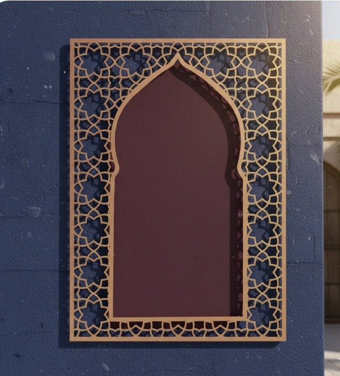 Arabic Metal Wall Art - Oriental Design Panel for Home & Outdoor Decor