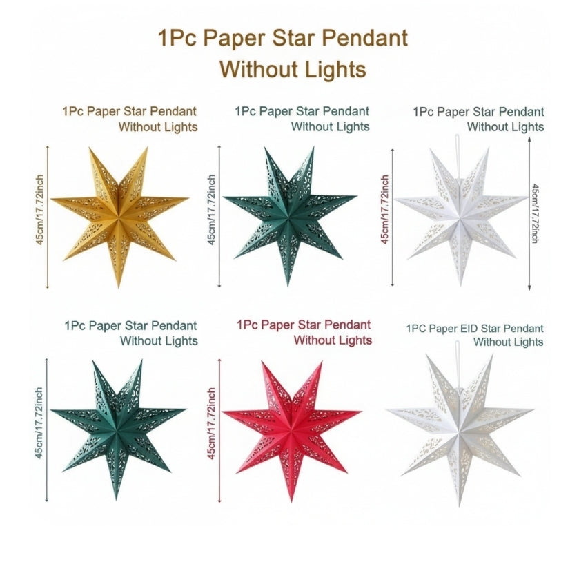 Star LED Pendant Light - Hanging Decoration for Ramadan & Eid